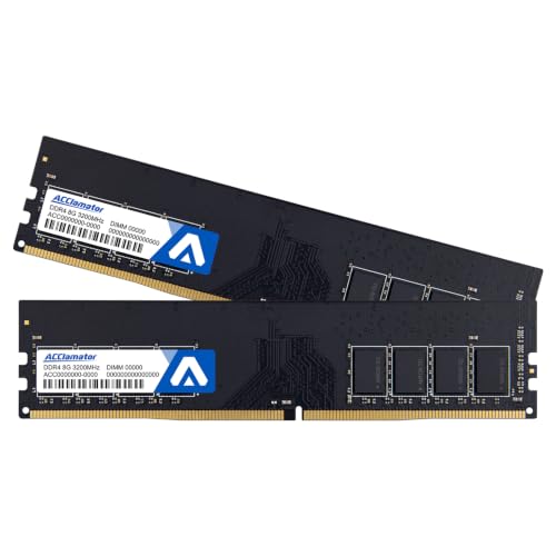 Image of Acclamator DDR4 RAM 16GB (2x8GB) 3200MHz PC4-25600 XMP CL18 1.35V DIMM