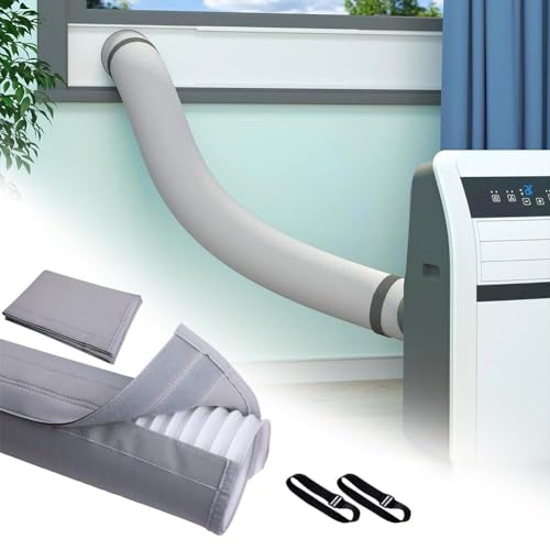 2 pcs Portable Air Conditioner Hose Cover Wrap, AC Hose Insulation Sleeve, AC Hose Duct Vent Insulation Sleeve, for 5" & 5.9" Diameter Exhaust Hoses