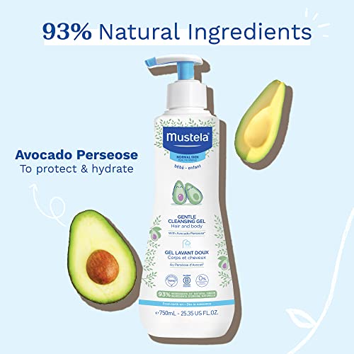 Mustela Baby Gentle Cleansing Gel - Baby Hair & Body Wash - With Natural Avocado Fortified With Vitamin B5 - Biodegradable Formula & Tear-Free Â€“ 25.35 Fl. Oz. (Pack Of 1) #TOP3