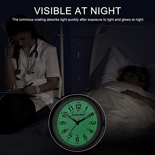 GOLDEN HOUR Reloj de Enfermera Impermeable para Profesionales Médicos, Estudiantes, Mujeres y Hombres, Esfera Luminouse Fácil de Leer, 24 Horas con Segunda Mano, Correa de Silicona - imagen 5