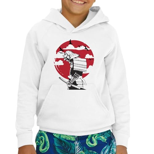 Sweat à capuche enfant Samurai Soleil Levant en coton premium pour junior