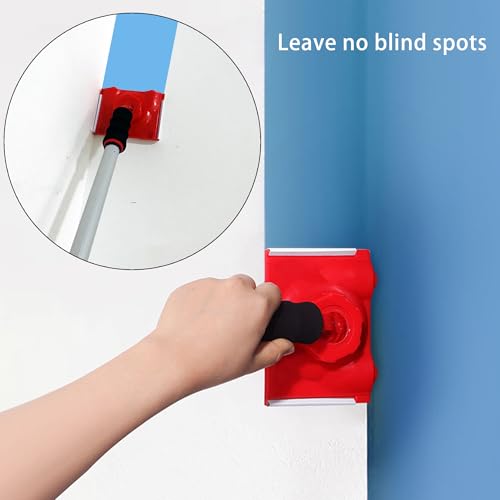 SUQ Farbkanten Werkzeug, Kann die Richtung des Griffs frei einstellen, Malkantenschneider, Farbkantenschneider zum Einschneiden, Kantenschneider, Malerwerkzeug für Wände mit 3 Pad