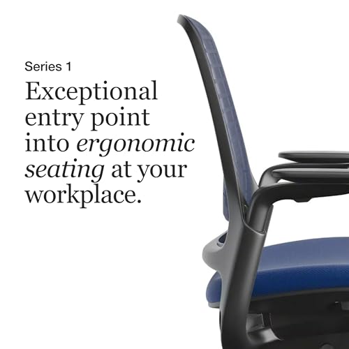 Image of Steelcase Series 1 Ergonomic Office Chair, Carpet Floors, Royal Blue