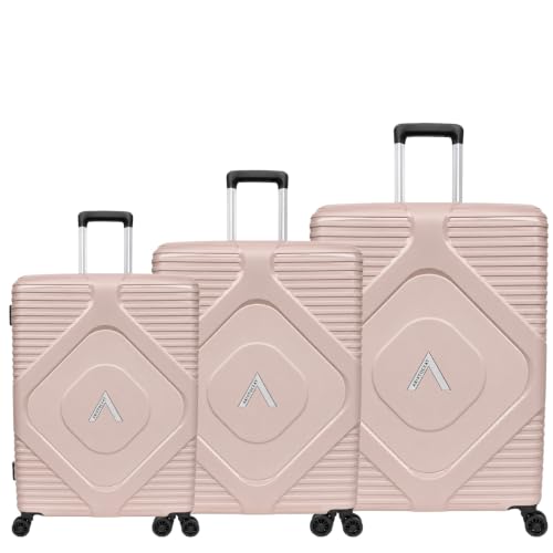 Image of Aristocrat Set of 3 Pc Cabin 55cm(Small) Check-in 66cm(Medium) Check-in 76cm(Large) 8 Wheels Trolley Bags,Anti Theft Zipper,Spacious Interior, Combination Lock | 3-Year Warranty