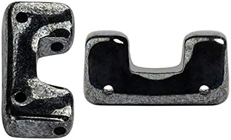 Telos Par Puca, TLS-2398-14400, Jet Hematite, Cuentas de cristal checas, 0.35 onzas