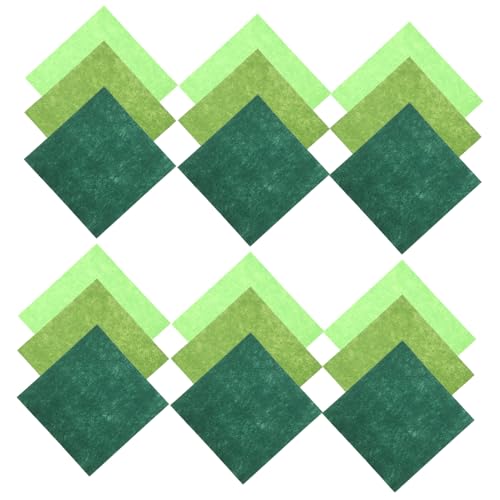 GALPADA 18 piezas Fieltro para Manualidades Verdes para Costura y Decoración DIY Infantil