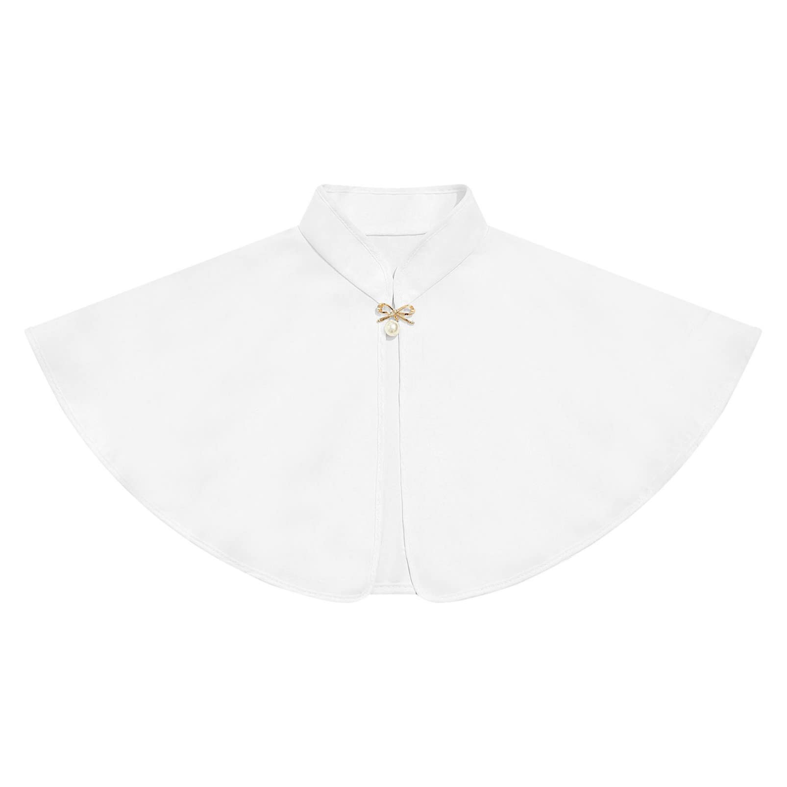 Aislor Cape à Capuche Bébé Fille Princesse Boléro Broderie Florale à Volants Couche Dentelle Chemise Haut à Nouer pour Fête Cérémonie Baptême Photographie Ya-Blanc 3-5 Ans