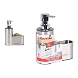 Material: acero inox D,casa - Dispensador Cocina jabón estropajero Acero INOX 14,2x18,5x6,3 cm