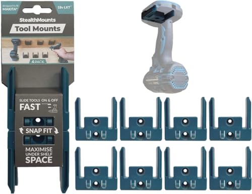 Clip et support pour outil Makita 18V : pack de 8 fixations d'atelier