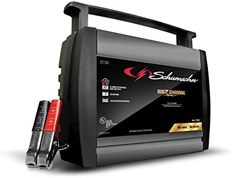Schumacher SC1301 Fully Automatic Battery Charger, Maintainer, and Auto Desulfator - 6/3 Amp, 6/12V - For Cars, Motorcycles, Lawn Tractors, Power Sports