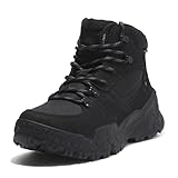 Timberland Motion Scramble Mid Lace Up Waterproof, Botas para Senderismo Hombre, Nubuck Negro, 43 EU