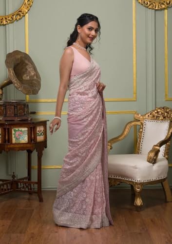 Artyfly thread embroidery silk saree – image 4
