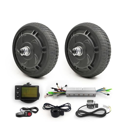 L-faster 6.5インチホイール デュアルドライブ 24V 36V 48V 350W ブラシレスハブ モーター 電動四輪ショッピングカートキット (24V350W)
