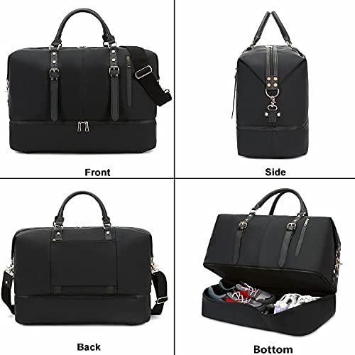 CAMTOP Weekender Bag Women Carry On Bag Travel Duffle Bag Large Overnight Bag for Women (Black) 9 CAMTOP Weekender Bag Women Carry On Bag Travel Duffle Bag Large Overnight Bag for Women (Black)