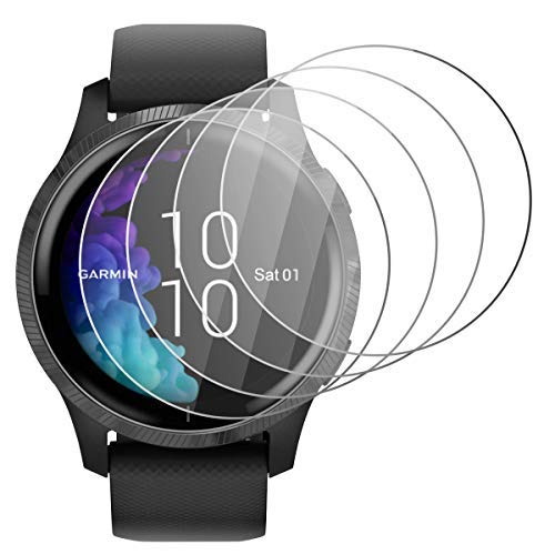 PUUDUU [4 Pack Protector de Pantalla Garmin Venu,Transparente,9H Dureza,antiarañazos,antiburbujas,Cristal Templado Protector de Pantalla para Garmin Venu