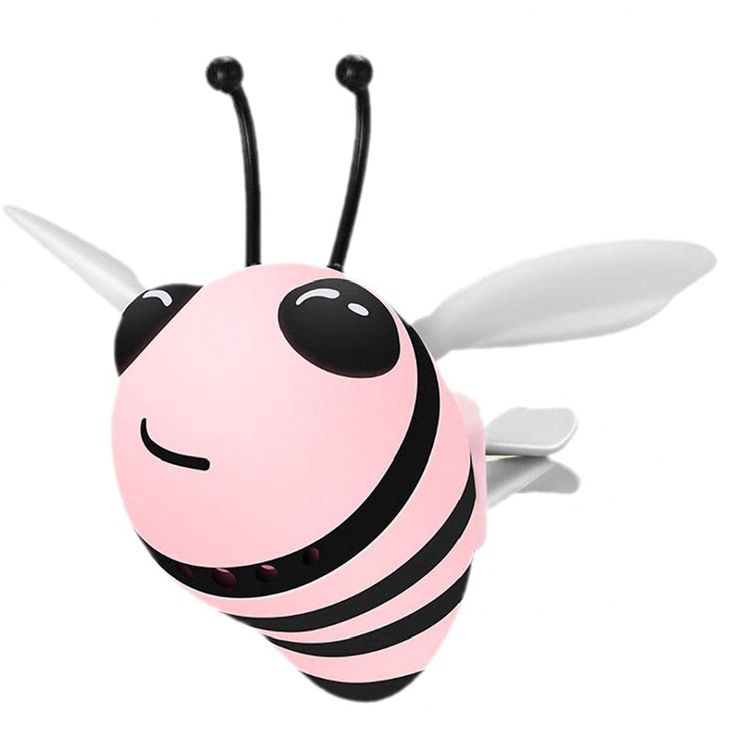 Tossper Pink Car Perfume Accessories Bee Cartoon Air Freshener Automobile Vent Fragrance Perfume Clip Car Decoration Accessories