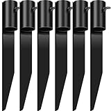 Abizarch 6Pcs Carbon Steel Tiki Torch Stakes 10.75 Inch，Heavy Duty Metal Solar Light Stake Ground Spike,Universal Outdoor Metal Stakes for Solar Lights Landscape Lamps Pole Holder Outdoor Garden