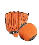 ASNV Baseball Handschuhe Leder Schweinsleder verdickt Krug Softball Wimper Handschuhe Grundschule Kinder Kinder Erwachsene Brown_Kinder