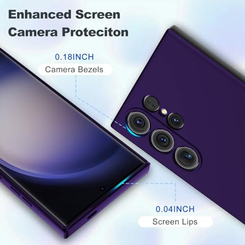Image of Back Cover for Samsung Galaxy S23 Ultra 5G | Full Camera Protection | Premium Liquid Silicon Case | Flexible Bumper Case for Samsung Galaxy S23 Ultra 5G (Dark Purple)