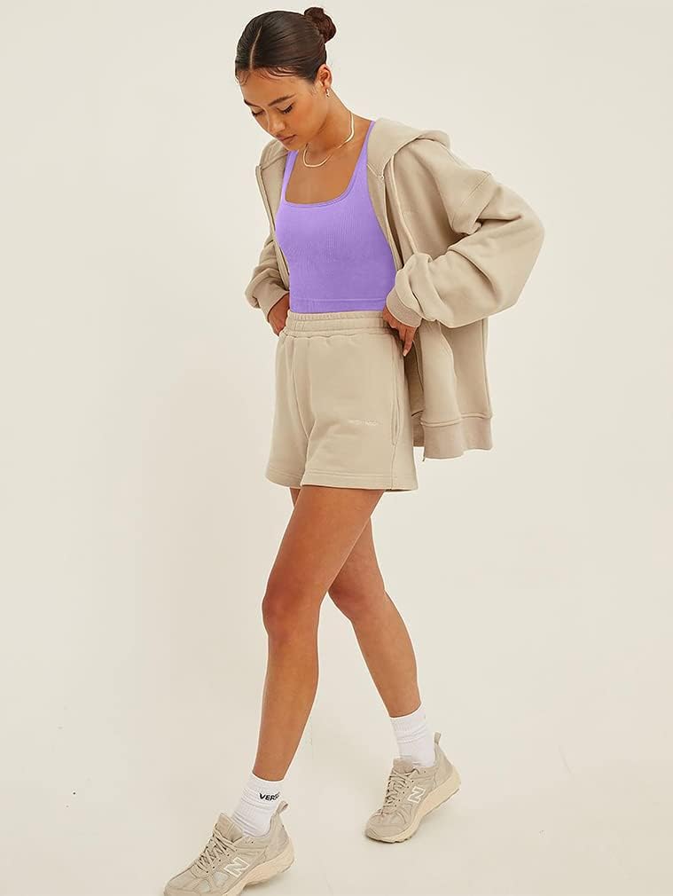 OQQ Women's 3 Piece Tank Tops Ribbed Seamless Workout Exercise Shirts 2025 Summer Basic Camis - Image 3