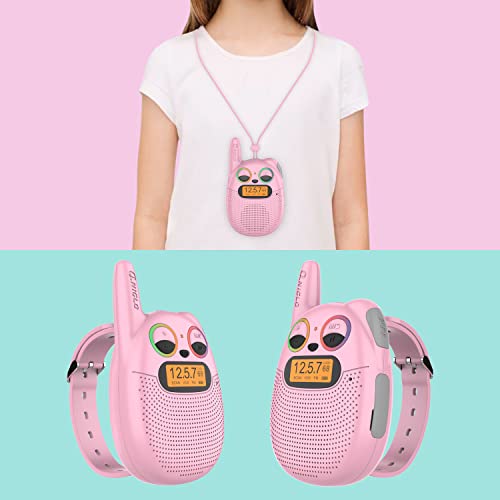 Walkie Talkies for Kids Rechargeable, Toys for 3+ Years Old Kids Walkie Talkies Rechargeable, Up to 2 Mile 2 Way Radio Birthday Toys for Girls And Boys, Pink — view 2