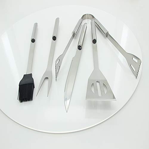 Set de utensilios para parrilla BBQ de 18 piezas en acero inoxidable miniatura 2