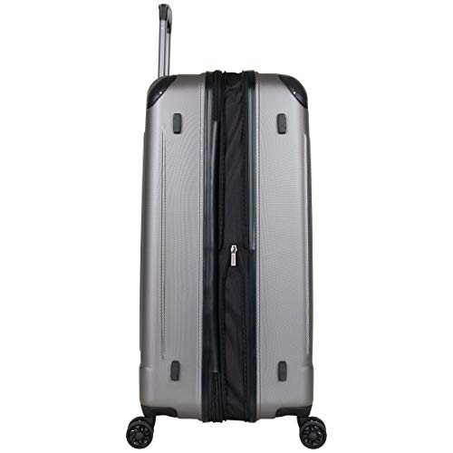 Kenneth Cole Reaction Flying Axis Collection Lightweight Hardside Expandable 8-Wheel Spinner Luggage, Silver, 28-Inch Checked の商品画像 4