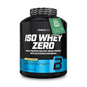 BioTechUSA Iso Whey ZERO, Lactose-, gluten- en suikervrij premium wei-eiwitisolaat, 2.27 kg, Banaan