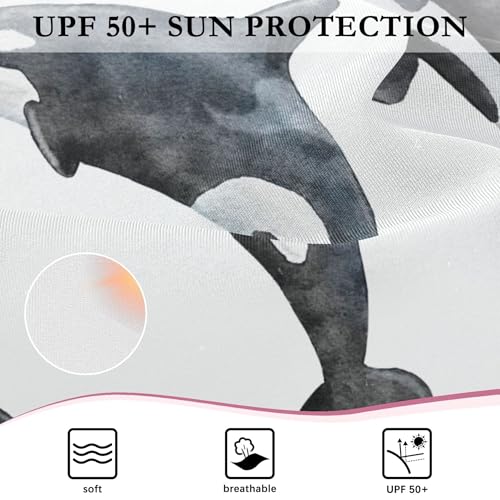 Image of Baby Girl Bathing Suit Long Sleeve UPF 50+ One Piece Toddler Swimsuit