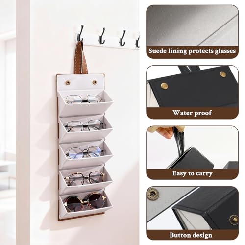 Boîte de rangement pour lunettes de soleil, format de voyage à 4 compartiments - 2