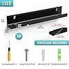 Viymgit 8 Pack Vinyl Record Shelf Wall Mount, 12" Vinyl Holder for Album Record Storage & Display, Black Acrylic Floating Shelves for Wall Photo Decor, Picture Ledge, Kids Bookshelf, Magazine Rack #2