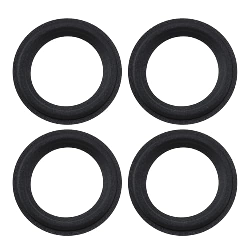 ECSiNG Juego de 4 piezas de repuesto para altavoces de 4 pulgadas, diámetro interior de 65,8 mm, diámetro exterior de 99,2 mm, para reparación de altavoces, color negro