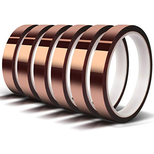 MEBMIK Heat Tape for Sublimation Transfer, Heat Resistant/Press, Adhesive Transfer Tape, Thermal, No Residue, 6 Rolls 10mm x33m(108ft)