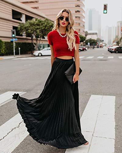 Flowy Pleated Maxi Skirt Beachwear Summer 2024 Fashion Stylish Summer Parties Vacations Long Maxi Skirt Comfortable Fit2