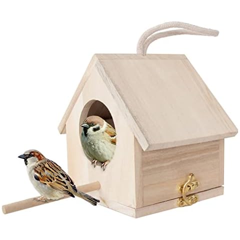 Wooden Birdhouse for Small Birds by Bseical Cover