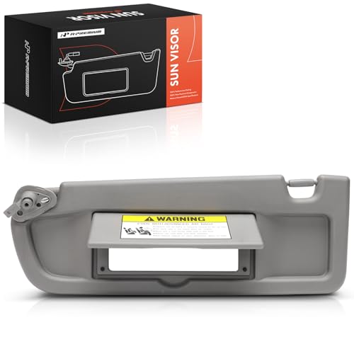 A-Premium Driver Left Side Sun Visor Compatible with Honda Civic 2006 2007 2008 - with Vanity Mirror Dark Gray Color - Replaces 83280-SNA-A01ZA 83280SNAA01ZA