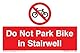 Schild Do Not Park Bike in Stairwell, 75 x 50 mm, A8L