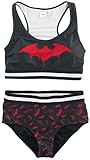 Batman Bat-Logo Frauen Bikini-Set schwarz/rot S