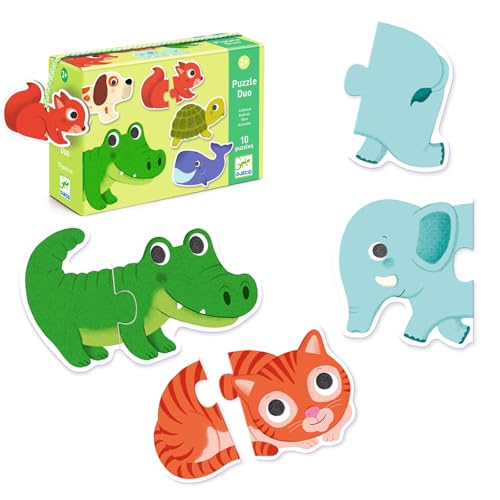 Casse-tête DJECO Animals Duo 1000 pièces bleu