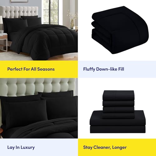 My Sweet Home Daunen-Alternative Steppdecke für alle Jahreszeiten, Wärme, luxuriös, Plüsch, Mikrofaser-Füllung, Bettwäsche, Queensize… – Ansicht 6