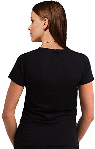 Image of Hangout Hub Women's Round Neck T-Shirt I Am His Queen GC (Black;Women Small (34) ;) Pack of 1 Couple T-Shirt