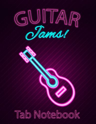 Guitar Jams!: Blank Tab Notebook Filled with Guitar Tablature Manuscript Paper