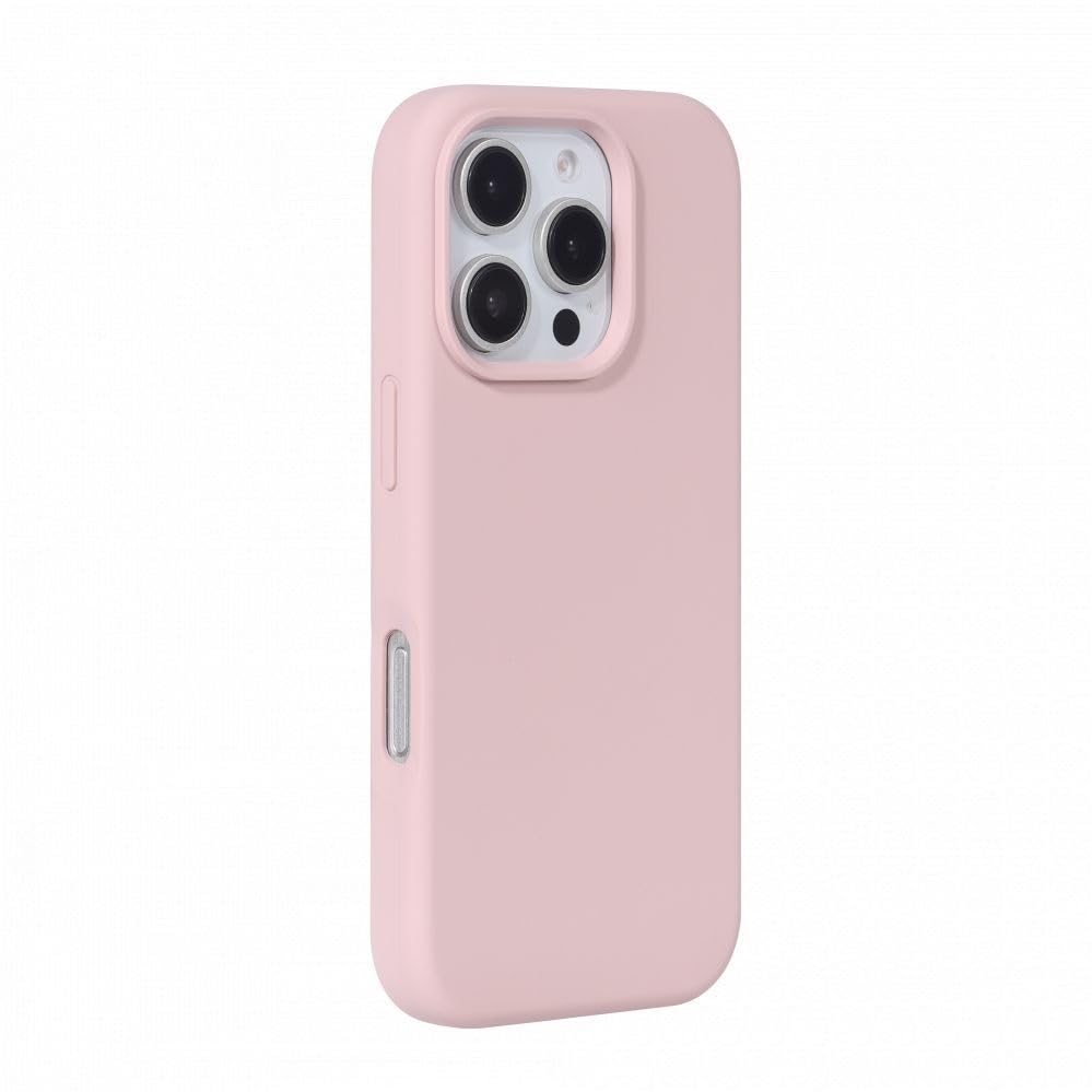 Coque iPhone 16 Pro premium silicone souple étui fin antichoc sable rose