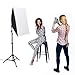 1600W Softbox Dauerlicht Fotostudio Set,Heorryn Softbox Studioleuchten Kit mit 2m verstellbarem Ständer 5500K LED Birne und Tragetasche für Fotostudio-Porträts Produktfotografie Videoaufnahme