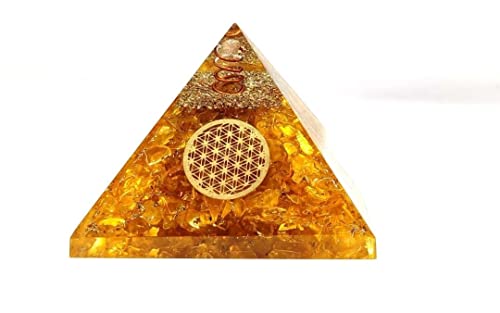 Pyramide pour orgue de citrine contre le stress ambiant pour retrouver calme et clarté d'esprit