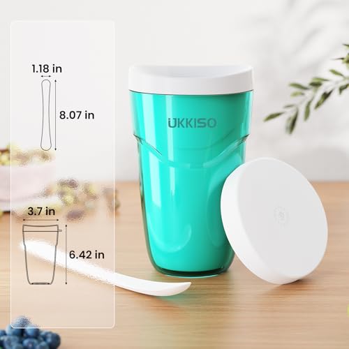 UKKISO Slushie Maker Cup Slush und Shake Maker mit Deckel, DIY Slushie Becher mit Gefrierkern für schnell gefrorene hausgemachte Einzelportion Slushies, Frucht-Smoothies und Milchshakes in Minuten, – Bild 7