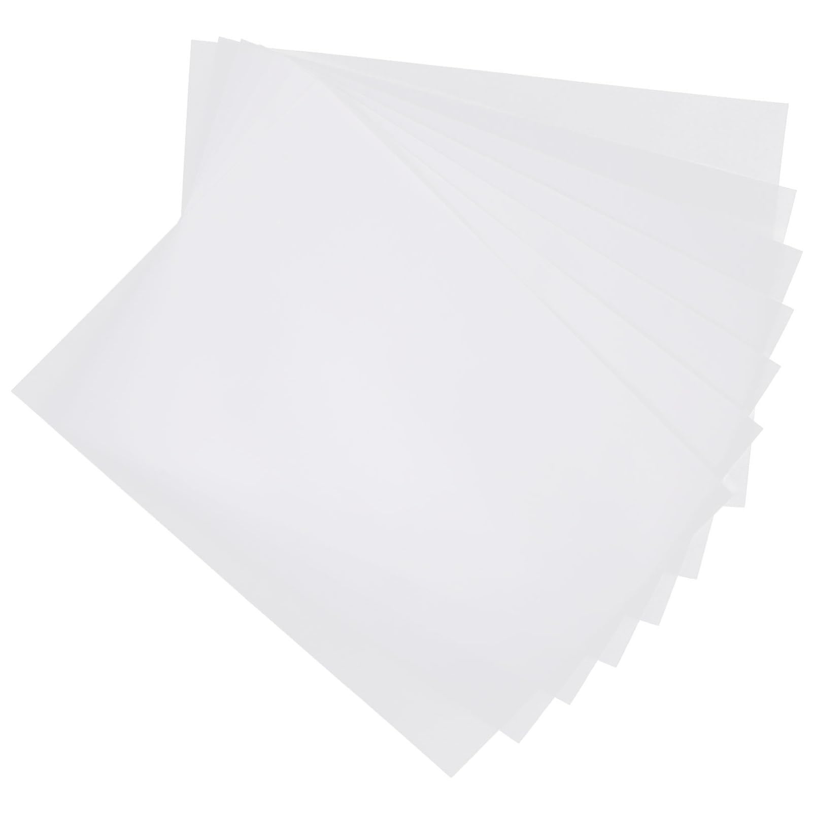 Papel de Calco A4 Blanco 100 Hojas, Papel Imprimible Translúcido | Dibujo y Registro, Resistente al Envejecimiento Luz Solar, Corte Libre, Formato Estándar