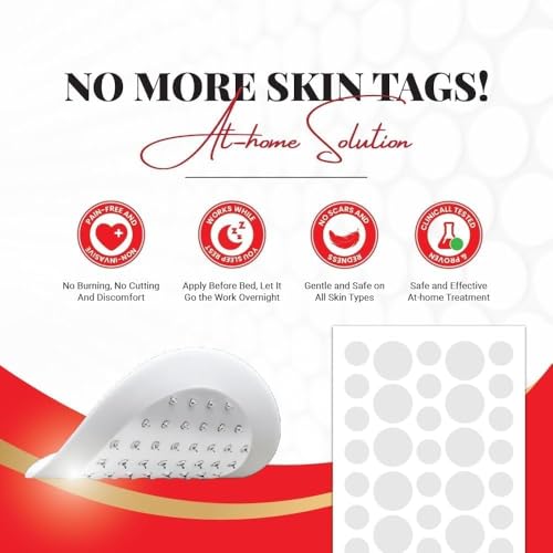 Image of Pack of 72 Derma Smooth Skin Tag Removal - 72 Patches | Gentle & Effective Skin Tag Remover for All Skin Types (72 Units Patchess)