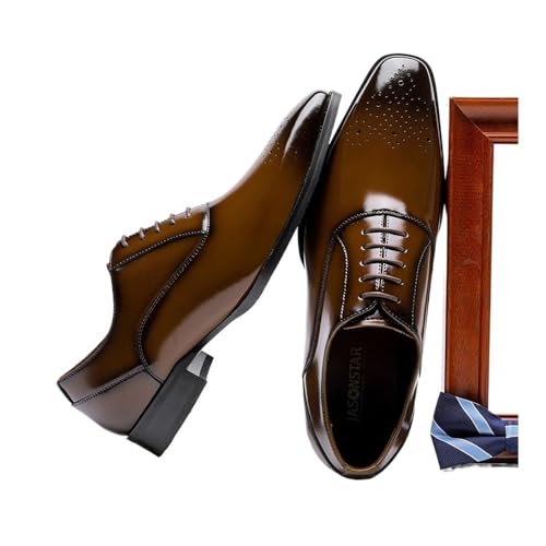 Men's Business Shoes Gentleman's Leather Shoes Oxfords(Black,100)2