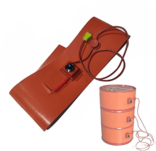 DFANCE Calentador de Tambor de Metal de 55 Galones,Calentador De Barril De Control De Temperatura Giratorio Aislado 30~150 ℃,Calentador de Banda de Barril de Silicona,200L 250×1740mm Cover